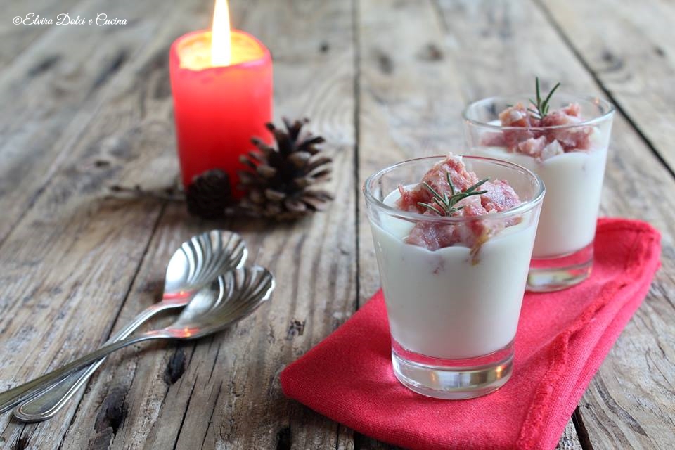 Bicchierini di capodanno con purè e cotechino