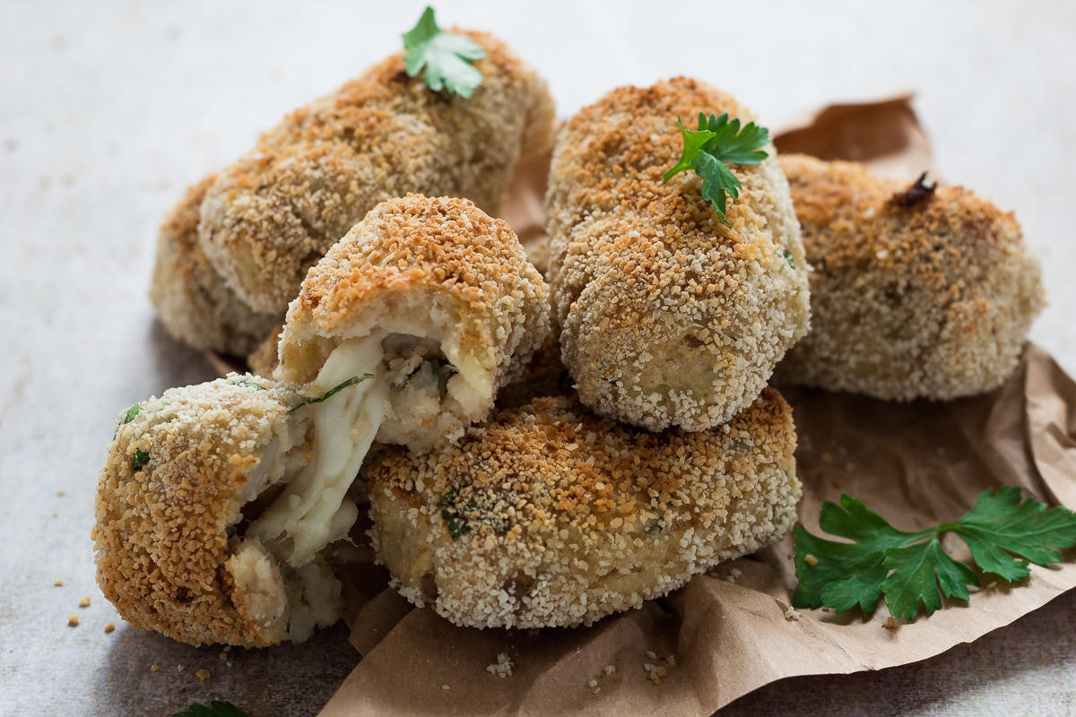 Crocchette di patate e tonno filanti