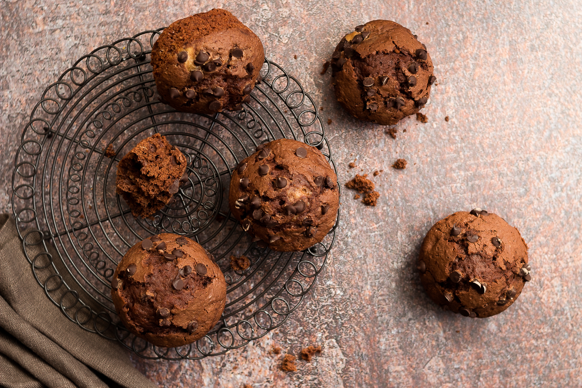 muffin al triplo cioccolato