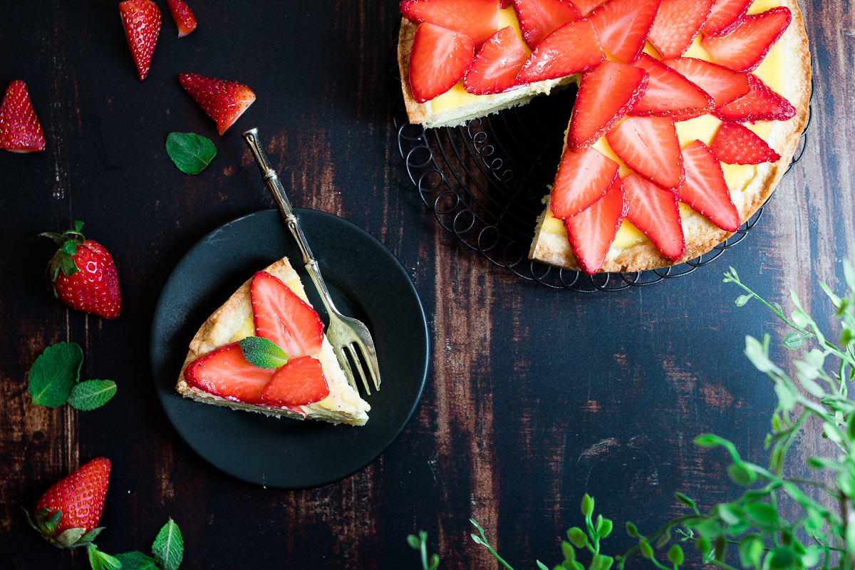 crostata cheesecake alle fragole