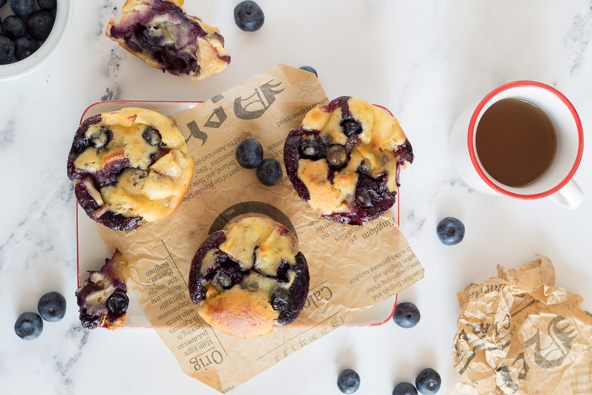 muffin di mele e mirtilli senza olio e burro