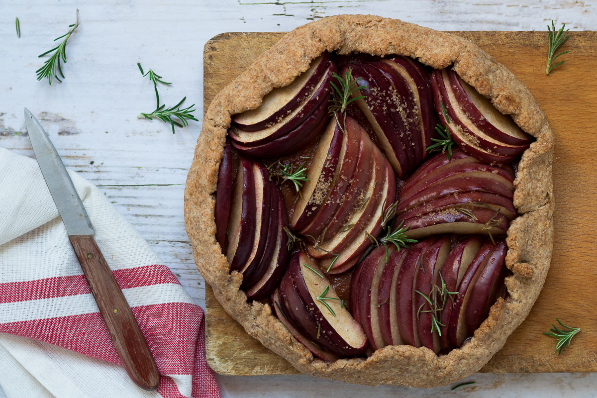 gallette integrale di mele e rosmarino