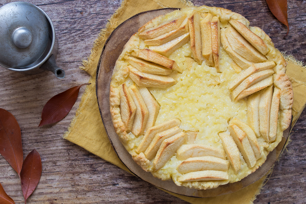 crostata di riso e mele