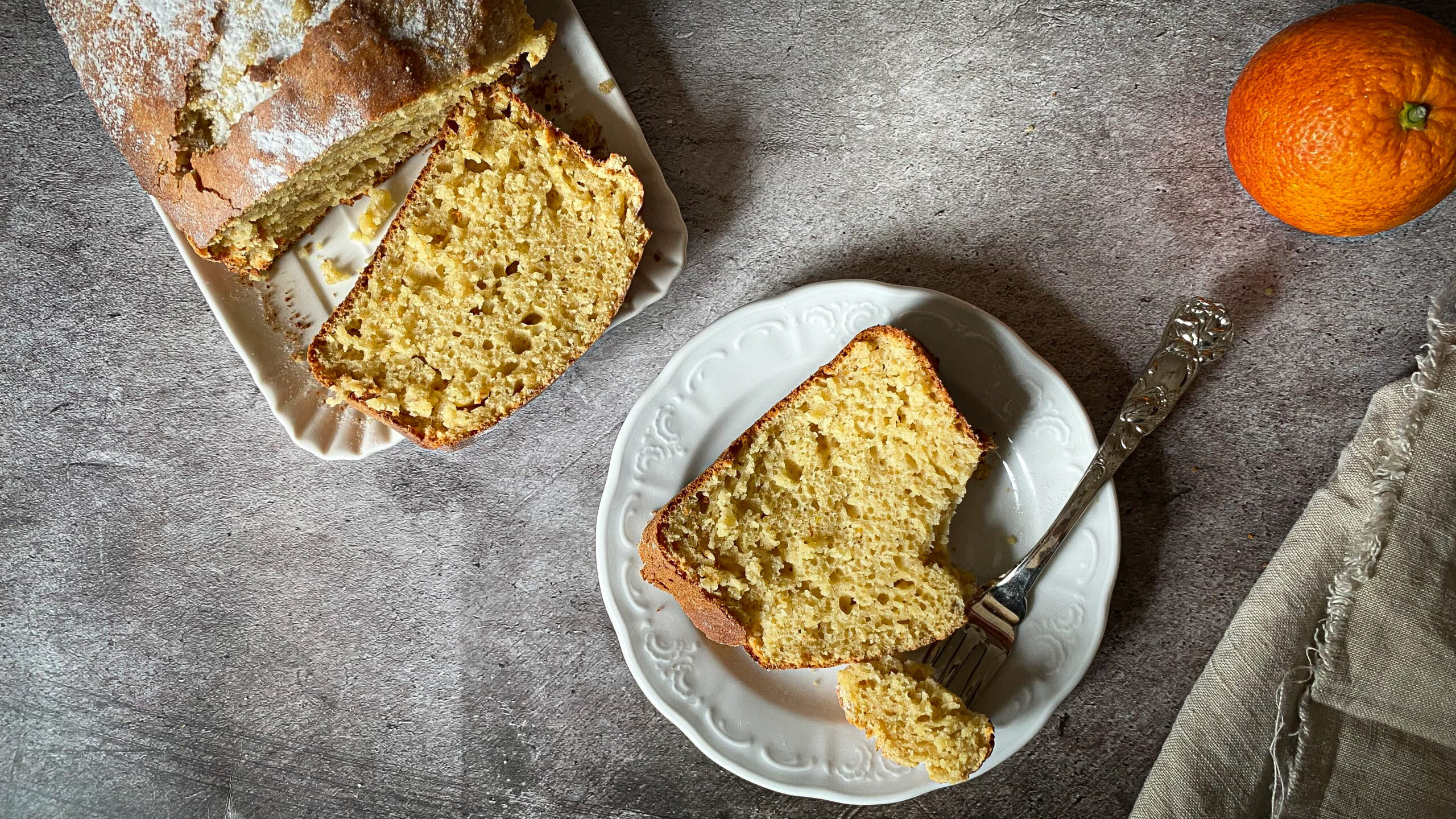 plumcake ricotta e arancia