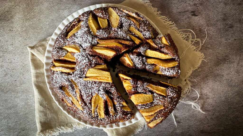 torta di mele al cioccolato