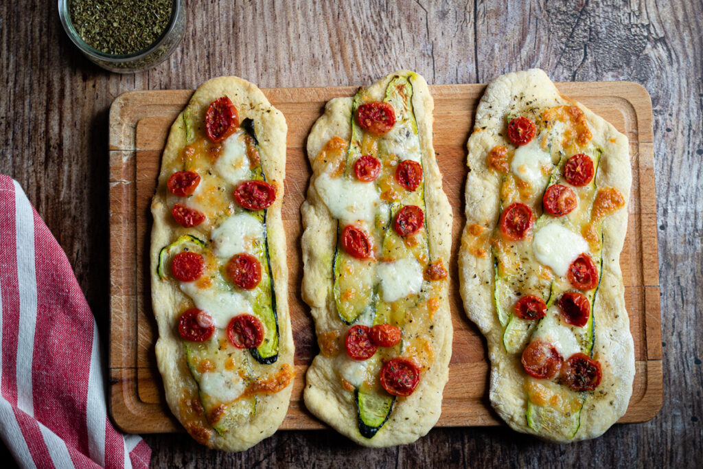 lingue di pane farcite senza lievitazione