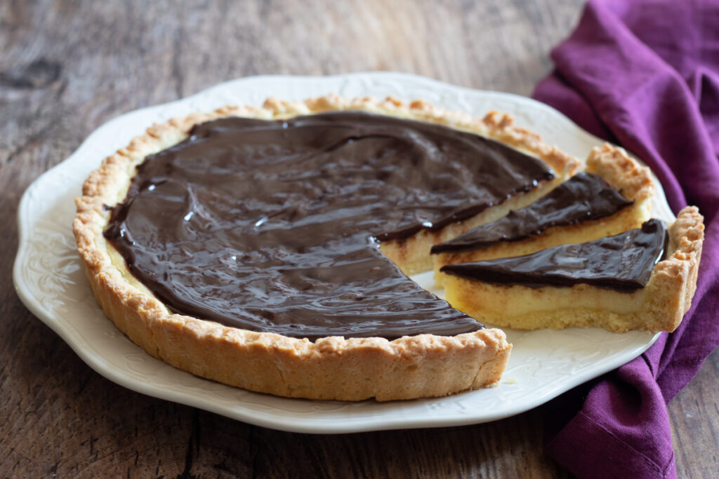 crostata di semolino al cioccolato