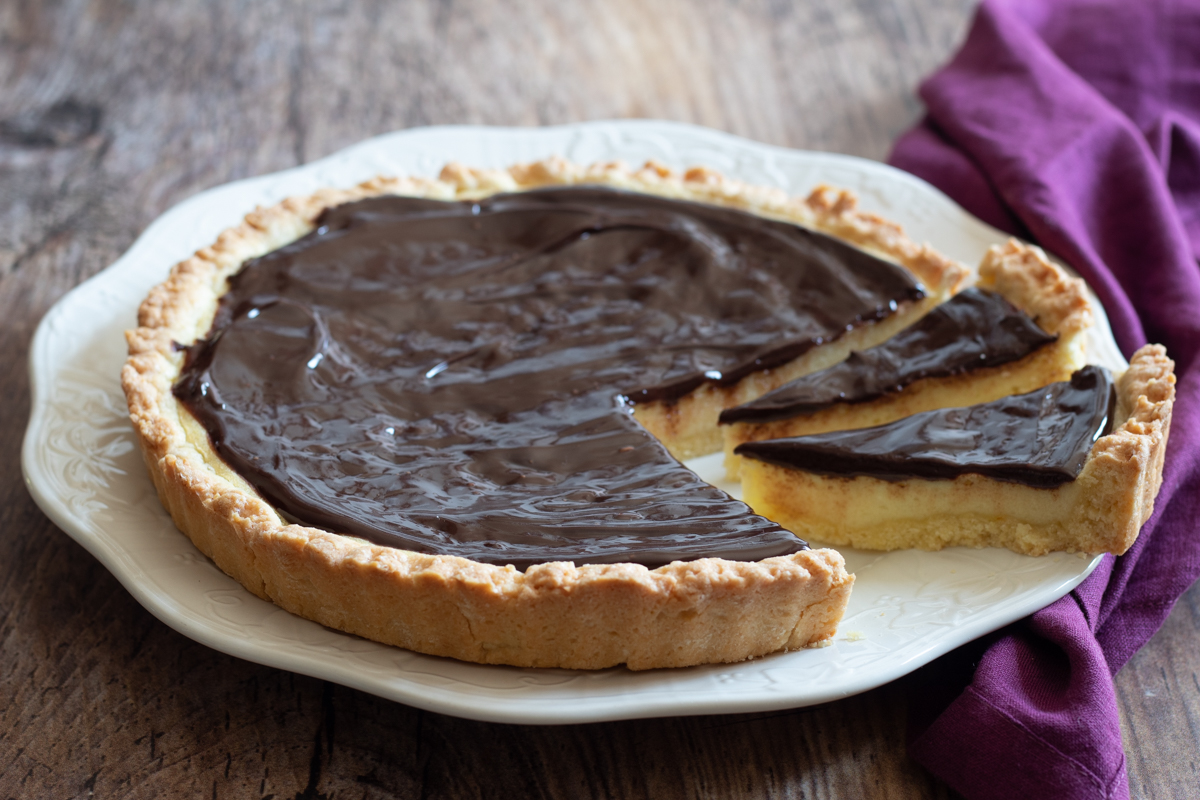 crostata di semolino al cioccolato