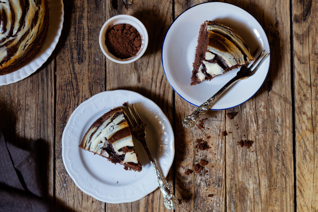 torta al cacao con crema di ricotta