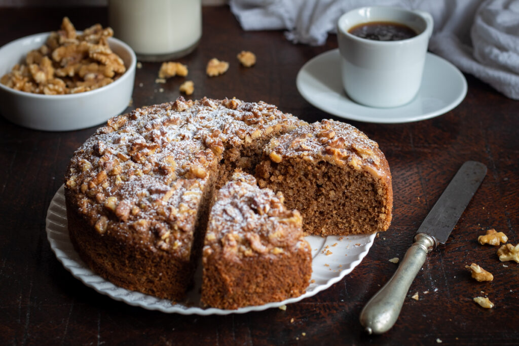 torta soffice noci e caffè