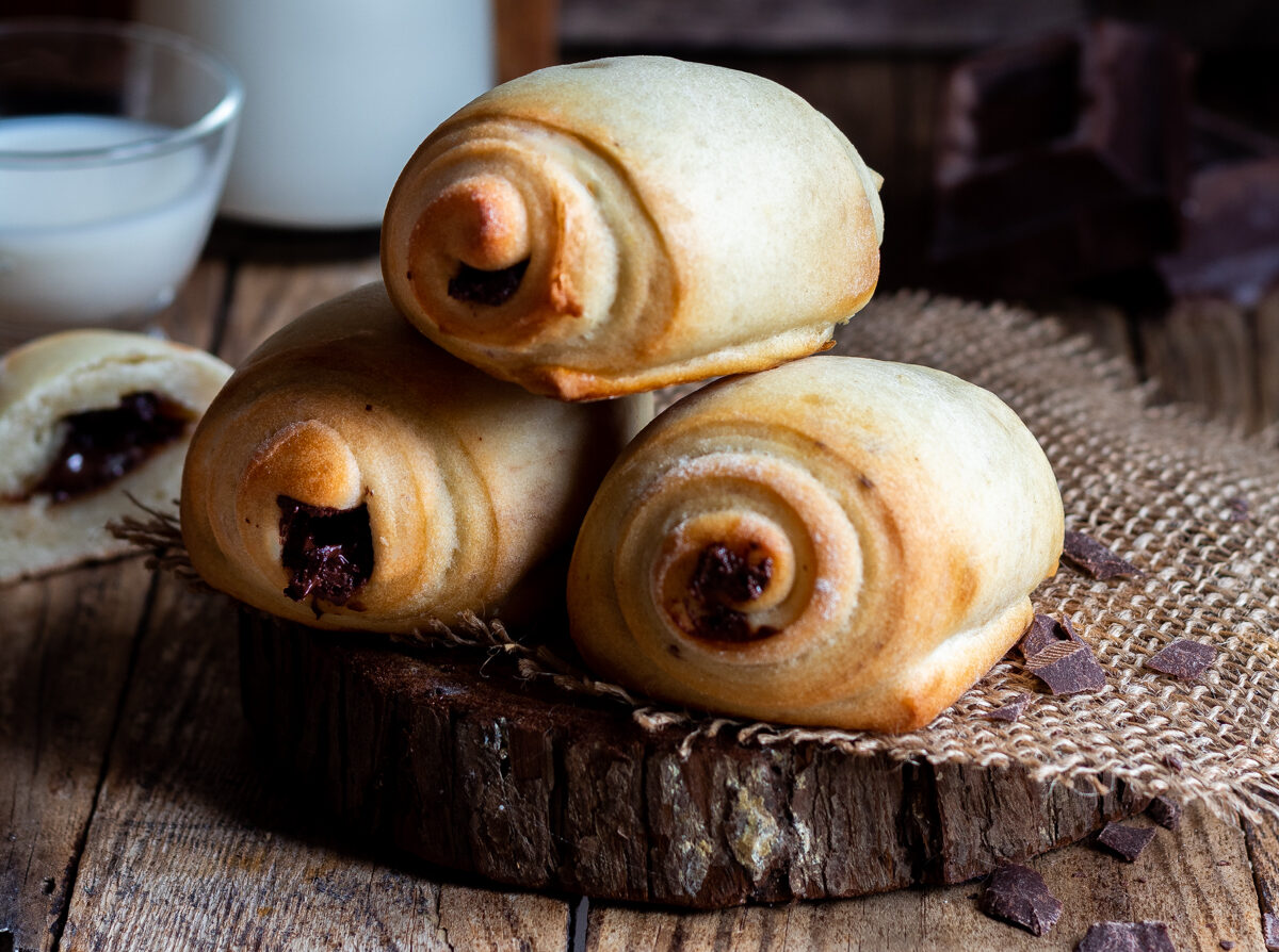 saccottini di pan brioche al cioccolato