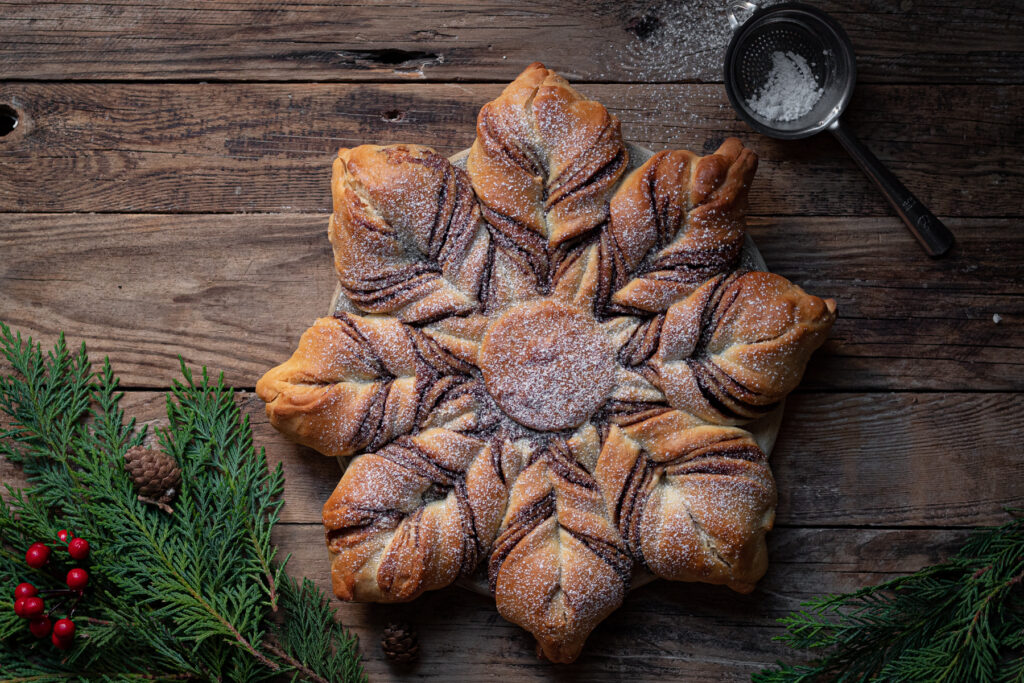 stella di pan brioche alla nutella