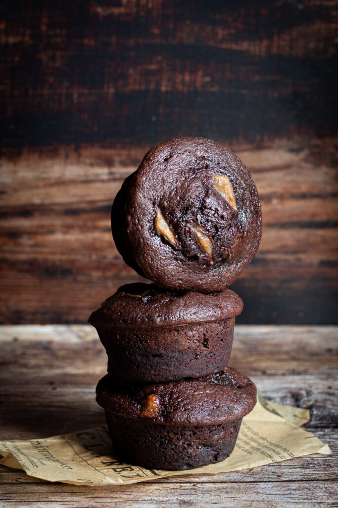 muffin pere e cioccolato