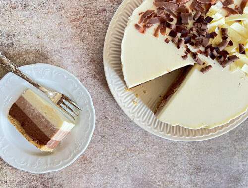 cheesecake ai tre cioccolati