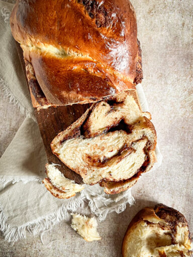 pan brioche allo yogurt con la nutella