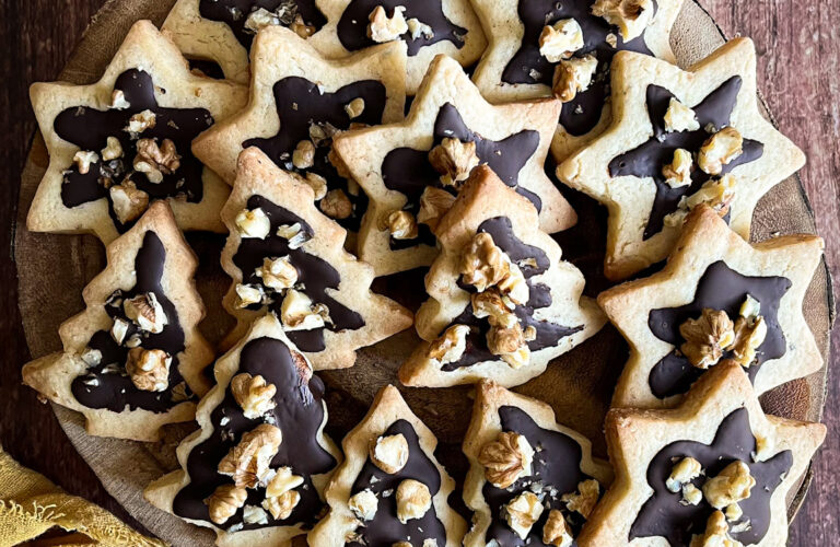 biscotti alle noci con cioccolato fondente