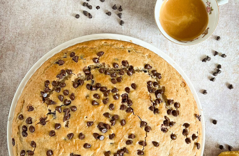 torta ricotta caffè e gocce di cioccolato